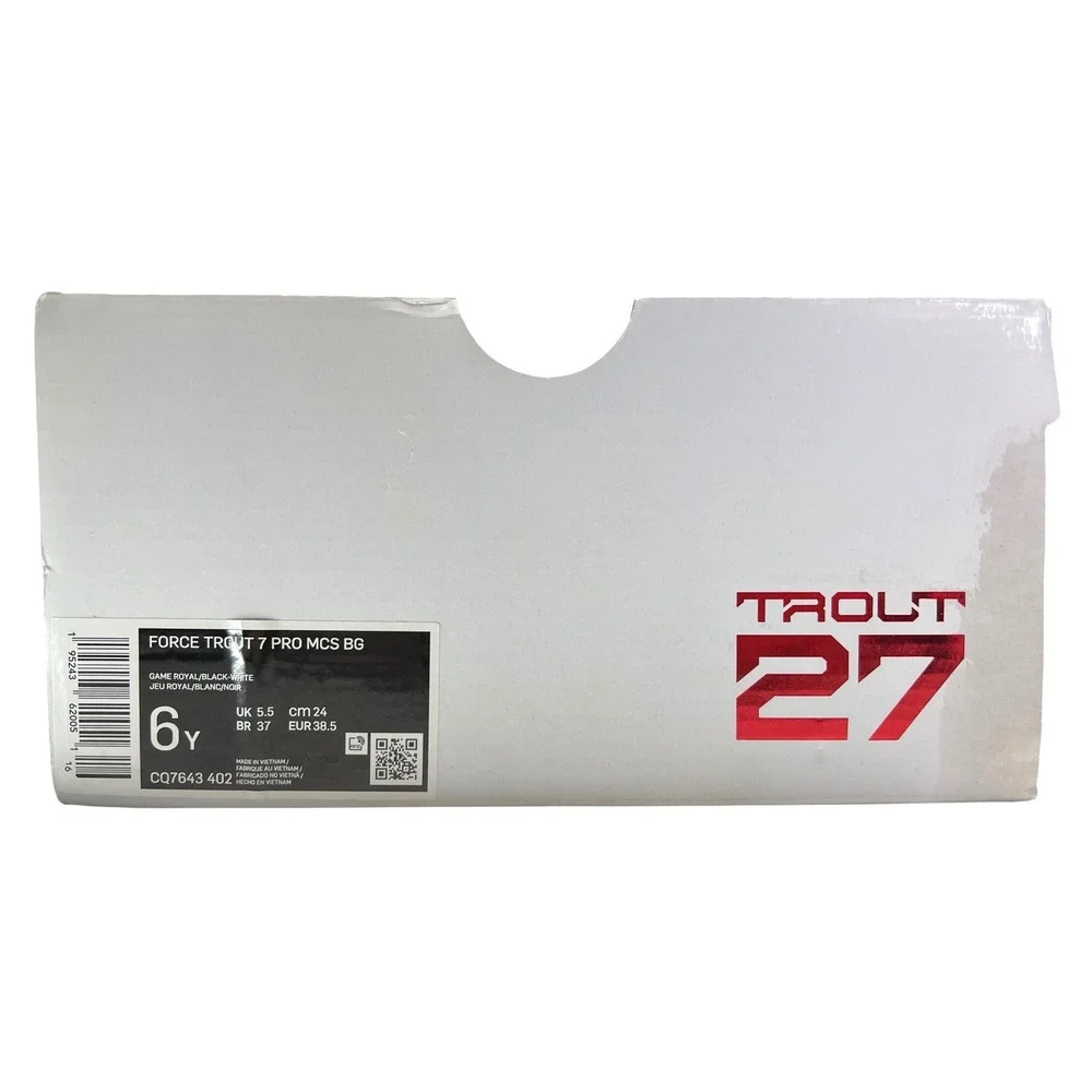 Nike Force Trout 7 Pro MCS Kids‎ Baseball Cleats Blue White CQ7643-402 6Y NEW